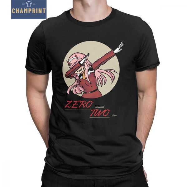 

zero reasons two live darling in the franxx zero two t-shirt man's short sleeves funny tees crewneck cotton printed t shirt