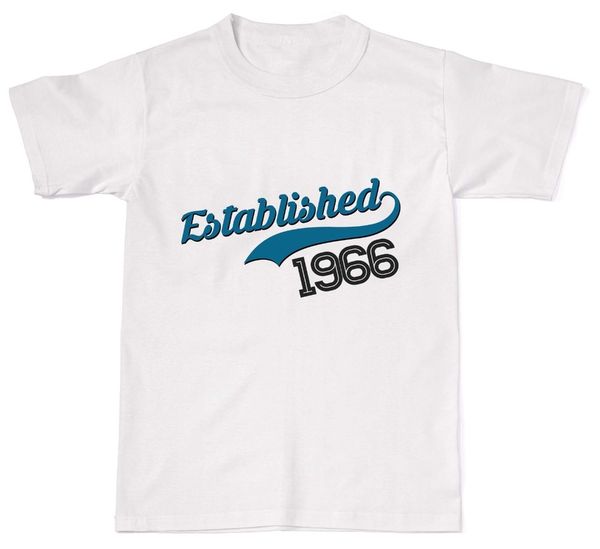 

2019 new brand sale gift idea personalised customised established 1966 t-shirt t shirt cotton