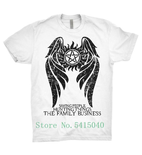 

supernatural t shirt winchester brothers hunters team sam dean bobby family tv tees men's short
