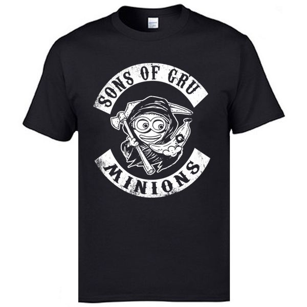 

casual & tees funny short sleeve men's tshirts sons of minions death note reaper grim black printed tshirt high quality