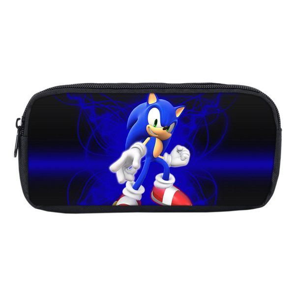 

printed anime sonic super mario bag cartoon stationery pencil case makeup box storage pouch kids school supplies