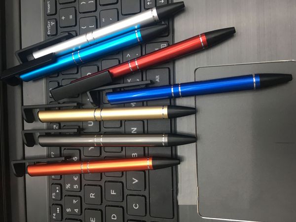 

metal stylus pen capacitive screen highly sensitive touch pen office multifunctional tool corkscrew ballpoint pen vt1680, Black;red