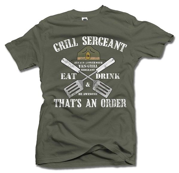 

new brand-clothing t shirts grill sergeant bbq t-shirt men's tee t shirt
