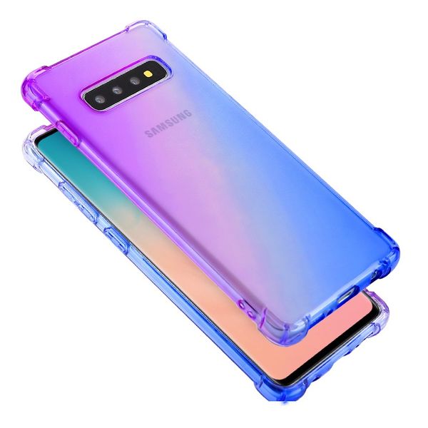 

for samsung note10 s10 plus note 9 8 m10 m20 s8 s9 plus gradient color airbag soft clear cases rainbow shockproof phone case