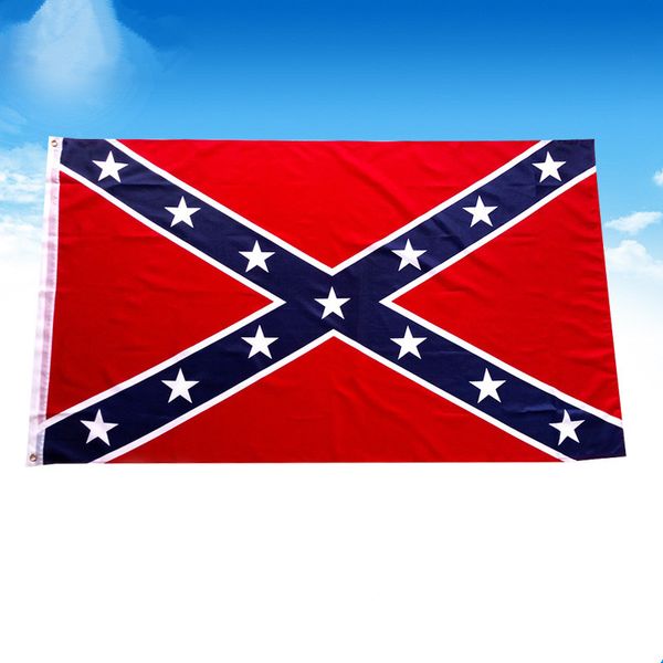 Bandeira do Sul Bandeira de batalha Confederate US 150 * 90 centímetros de poliéster Bandeiras nacionais Dois Lados impressos bandeiras da guerra civil HHE1463