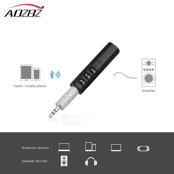 

aozbz universale 3.5mm car kit bluetooth 4.1 receiver music audio receiver adapter auto aux streaming kit for speaker headphone