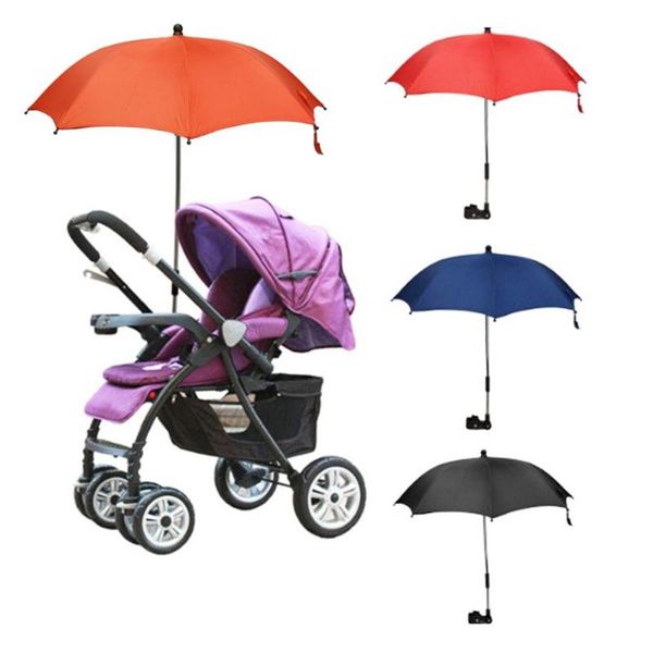 

portable solid baby stroller sunshade umbrella kids children pram sun shade adjustable folding parasol for stroller accessories