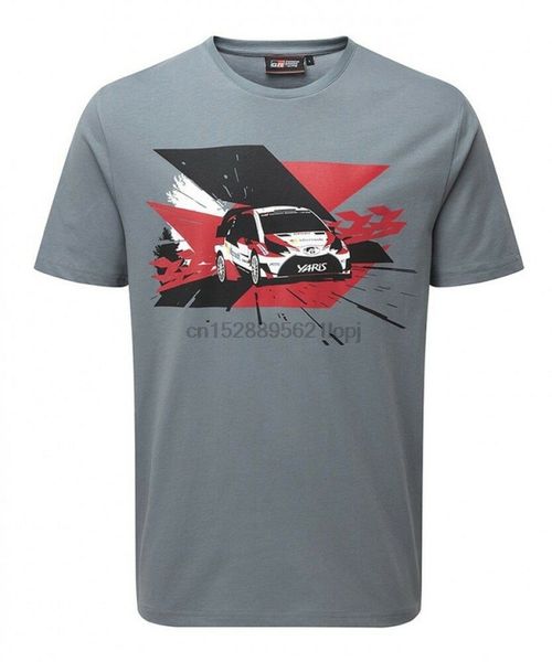 

new toyota gazoo racing wrc car t shirt gray s-xl yaris 2020 official from japan