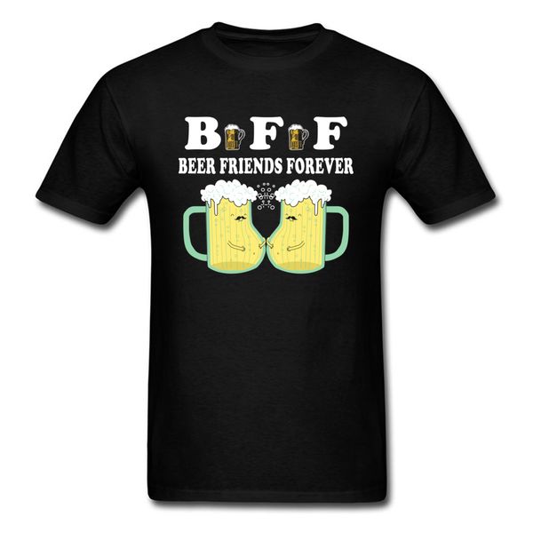 

men t-shirts bff beer friends forever custom t shirt pure cotton tee-shirt short sleeve printed summer/autumn clothes funny