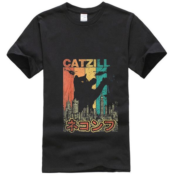 

мужчины тенниска vintage catzilla japan kitty любители tshirts женщина футболка