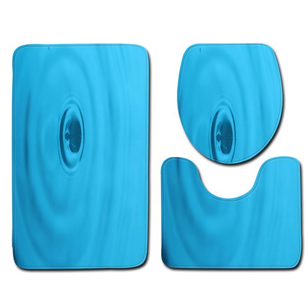

bath mats 3pcs/set vintage cartoon print anti-slip bathroom floor mat home decor shower non-slip rug door