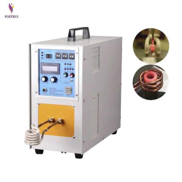 

15kw 30-100khz high frequency induction heater machine quenching equipment small melting furnace 220v/110v 1-99s 0.2mpa, 2l/min