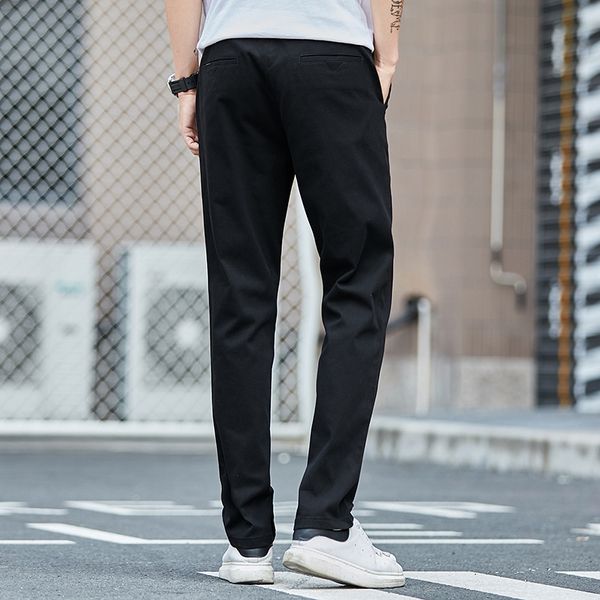 

2020 new men's spring loose straight cotton casual casual and trouserstrousers and trousers men's suit pants versatile pants trend, Blue