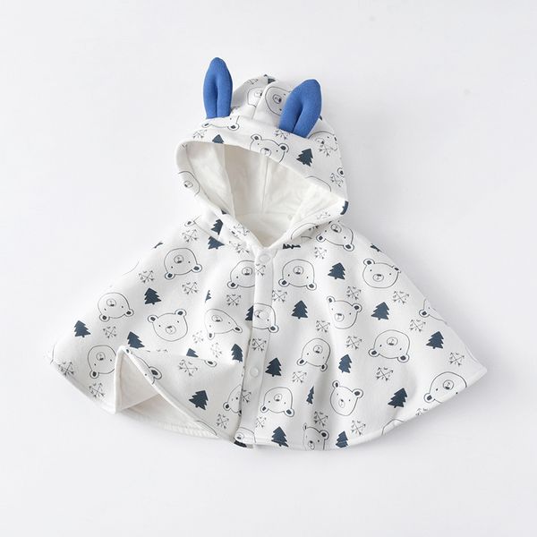 

factory direct sales korean style new childrens cartoon cloak ins baby cloak cute hooded inverness, Blue