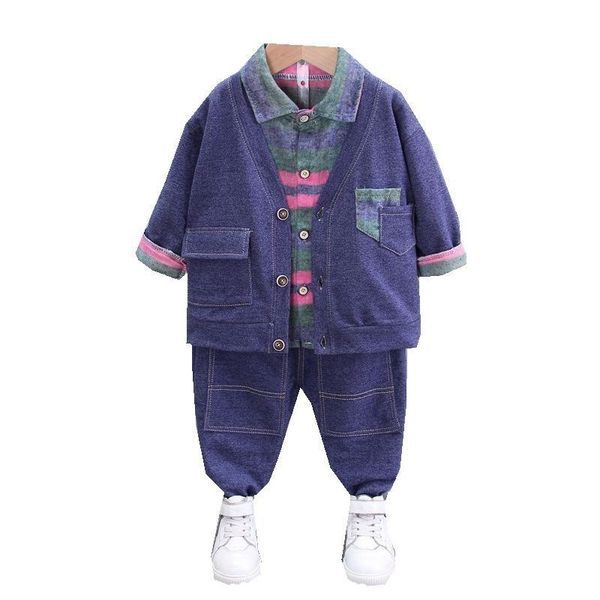 

Spring Autumn Children Fashion Clothes Baby Boys Girls Jacket Shirt Pants 3pcs/set Kids Infant Clothing Toddler Casual Tracksuit, Green