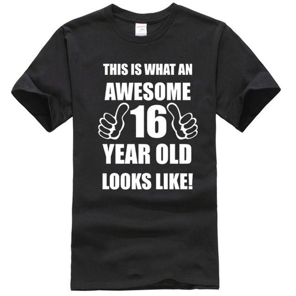 

16th 16 years old sixteenth birthday gifts presents mens heather awesome t-shirt