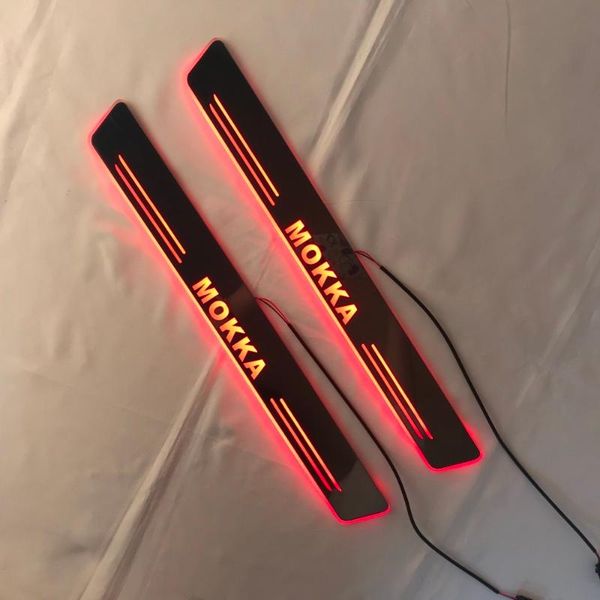 

express delivery led door sill plate strip welcome light threshold guard protectors for mokka