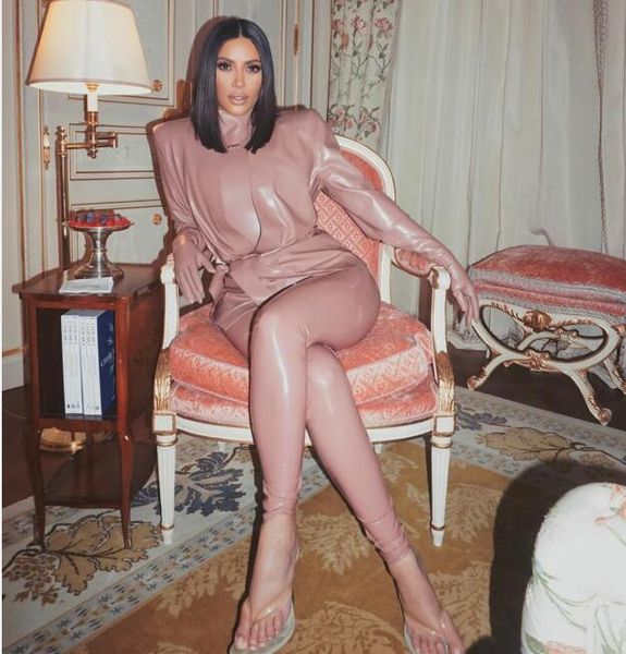 Vestido de noite Yousef Aljasmi rosa pele mulheres terno conjunto kylie jenner kendal jenner mulheres vestido 3piaces kim kardashian esbelto parece mais magro