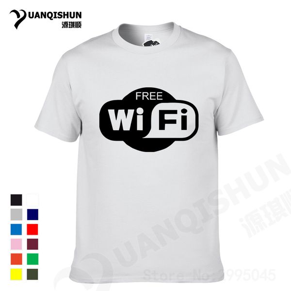 

yuanqishun casual men wifi printed t shirt summer style t-shirt cool family online t-shirts connects automatically