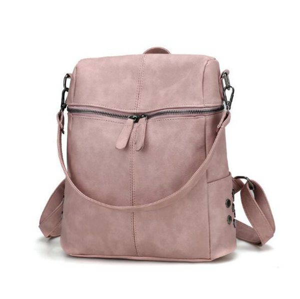 

women backpack students schoolbag casual rivet lady travel backpack shoulder bags