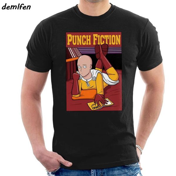 

смешной пунш fiction one man панч pulp fiction мужские футболки 1 harajuku стрит мужчин короткий рукав о-шее хлопка рубашки тройников верхне