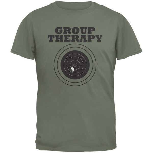 

group therapy military green t-shirt