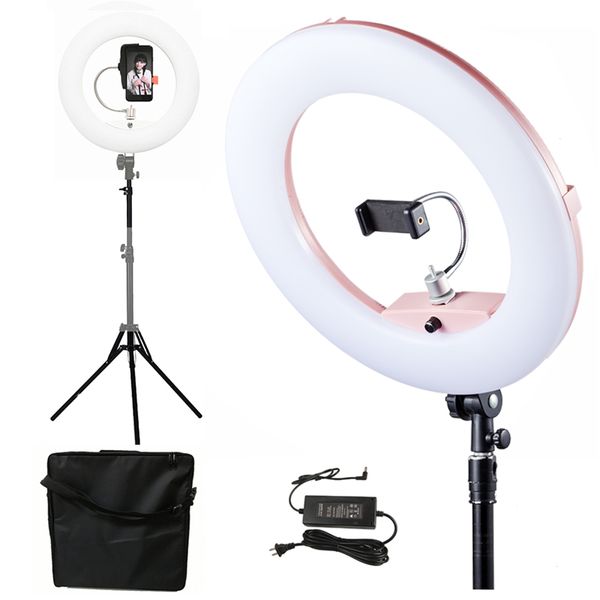 

yidoblo warm & cold light fd-480ii pro beauty studio led ring lamp 480 leds video light lamp makeup lighting + stand (2m)+ bag