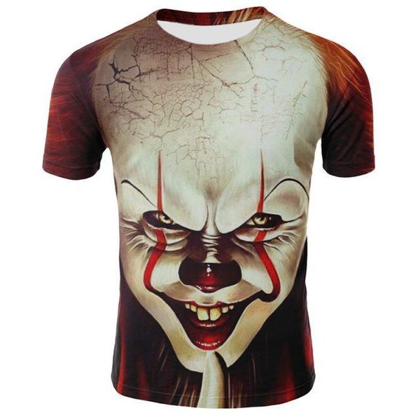 

horror movie it penny wise clown joker cool man 3d print shirts hippie hentai anime men clothing