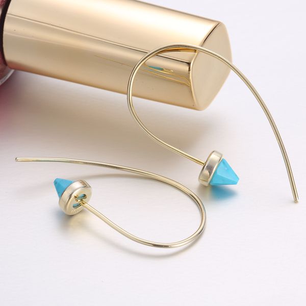 

simple earrings for ladies s925 sterling silver electric christmas earrings blue pine stone earrings personalized gift