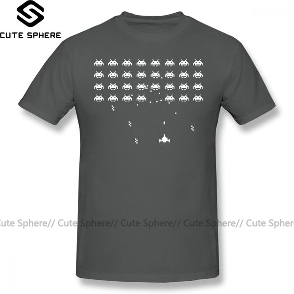 

space invaders футболка space invaders 1 dark t-shirt man 100 процентов хлопка tee shirt повседневная fun печати с коротким рукавом xxx tshi