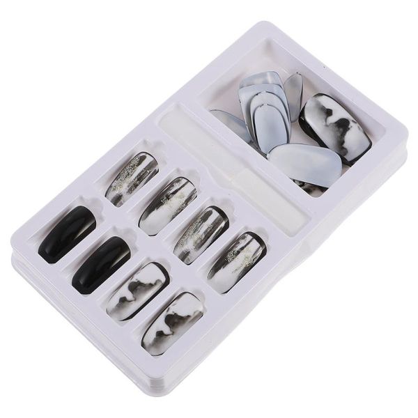 

24pcs nail art маникюр съемные советы типсы маникюрные принадлежности, Red;gold