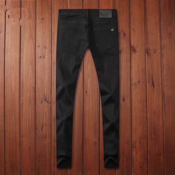

new autumn design stryle casual brand designers black gray slim fashion able jeans motorcycle trousers pants mens womens 29-38, Blue