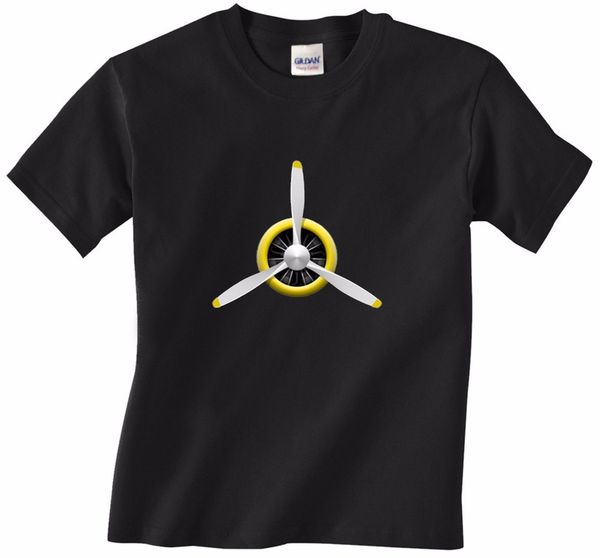 

2019 new summer style funny tshirt sayings vintage aviation: airplane propeller with radial engine - men's tee shirt