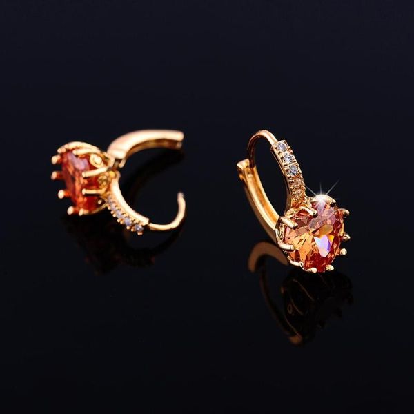 

trendy small cz crystal earrings for women vintage silver color wedding party earrings jewelry brinco feminino gift, Golden;silver