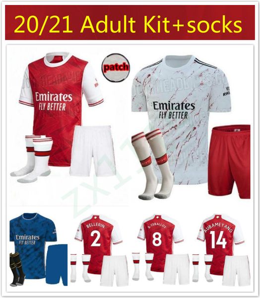 

2020 2021 gunners men soccer jersey 2020/21 arsen pepe nicolas ceballos henry guendouzi tierney arsen football kit shirt set, Black