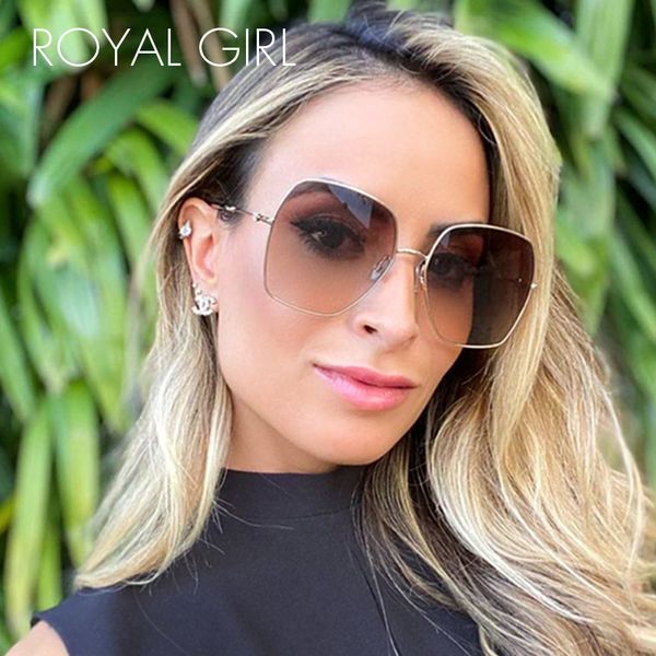 

royal girl fashion square oversized sunglasses women vintage brand design sun glasses female diamond decoration eyewear ss943, White;black