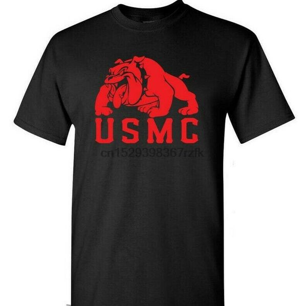 

marine corps black t-shirt usmc bulldog usa sz s-2xl