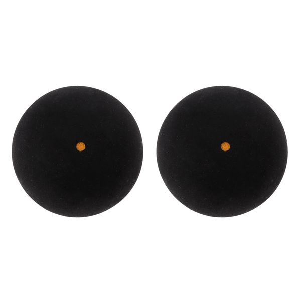 

2 pieces yellow dot squash balls non-branded rubber