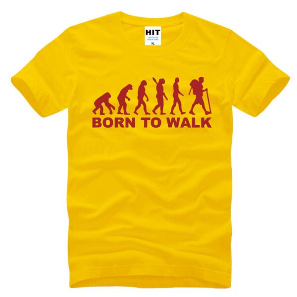 

born to walk evolution novelty printed mens men t shirt tshirt 2016 new short sleeve o neck cotton t-shirt tee camisetas hombre