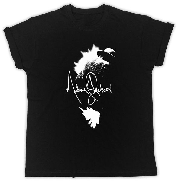 

michael jackson flare t-shirt signature this is it tshirt tee king of popcool casual sleeves cotton t-shirts fashion