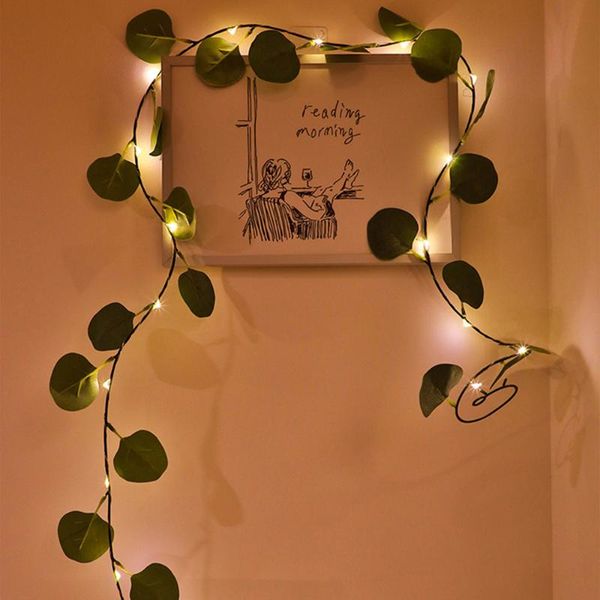 

artificial 2m 10m led plants string light green leaf ivy vine fairy light string lamp garland hanging lighting