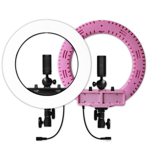 

14inch 55w dimmable pgraphy light bi-color 3200-5600k 240pcs led makeup ring light lamp for camera p studio phone makeup