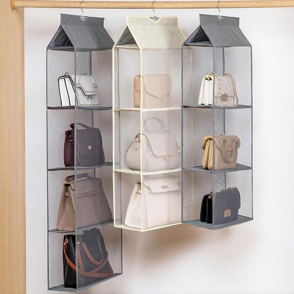 

storage boxes & bins 2/3/4-layer foldable wardrobe wall door back hanging bag underwear sock tie shoe organizer sundries pouch