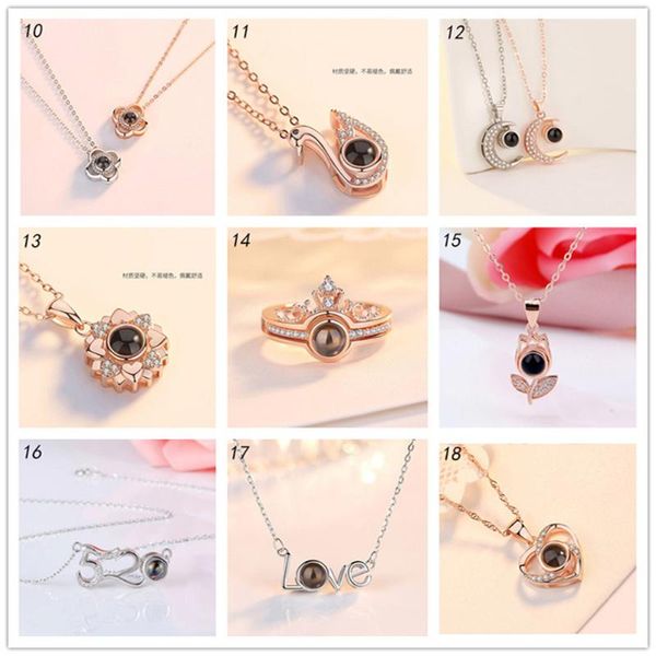 

2020 new style more than 100 languages love necklace boho style jewelry for girls party gifts factory direct sales, Silver
