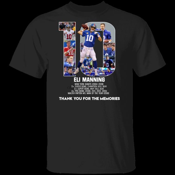 

mens eli manning 10giants thank for the memories t shirt size m 3xl