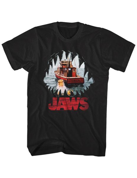 

jaws movie orca jaws licensed t shirt summer tee shirt