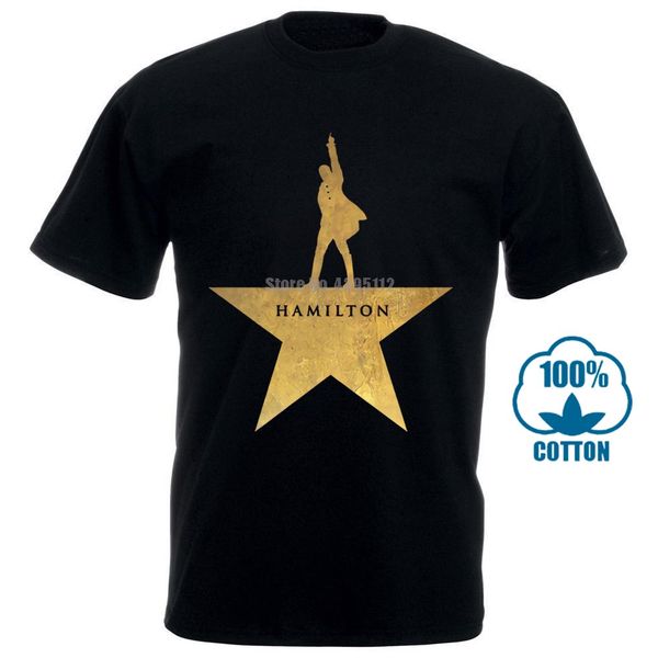 

hamilton summer men american musical broadway gold star cotton o neck short men printing t shirt 011897