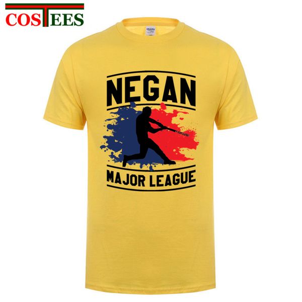

the walking dead negan t shirt men negan t-shirt negan major league jersey shirts summer custom short sleeve hombre