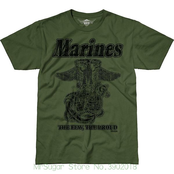 

7.62 design usmc 'retro' men battlespace t-shirt military green 2019 short sleeve cotton t shirts man clothing