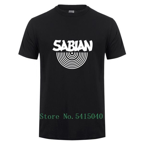 

sabian men t shirt new cool высокое качество печатных 100% хлопок музыка мужчины футболки top тис одежда